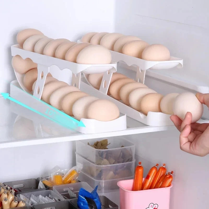 Organizador de Ovos com Rolagem Automática